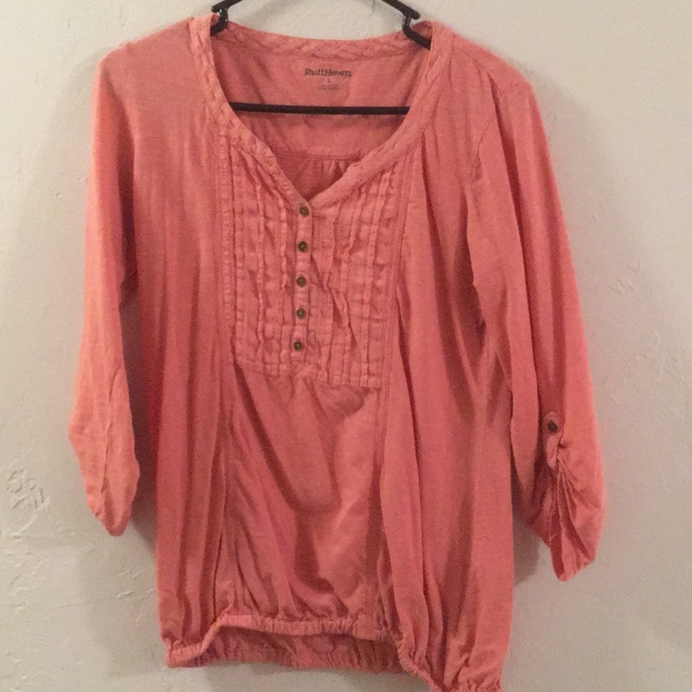 Coral Ruff Hewn blouse